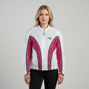 Harley-Davidson White Pink Mesh Riding Jacket Women’s 3X Ventilated Moto Gear